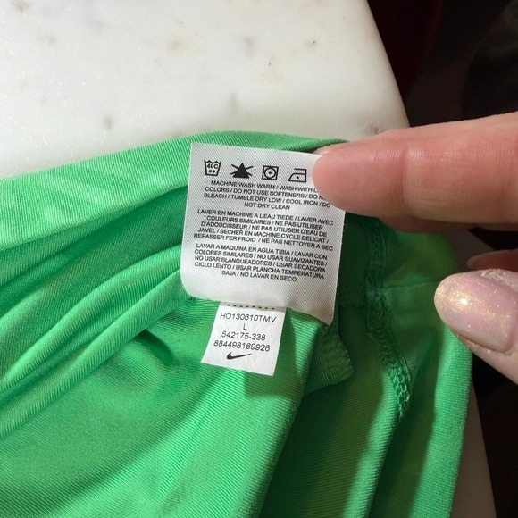 Nike Golf Polo Shirt Mens Large Green Excellent Dri-FIT Striped 542175-338 - Picture 6 of 6